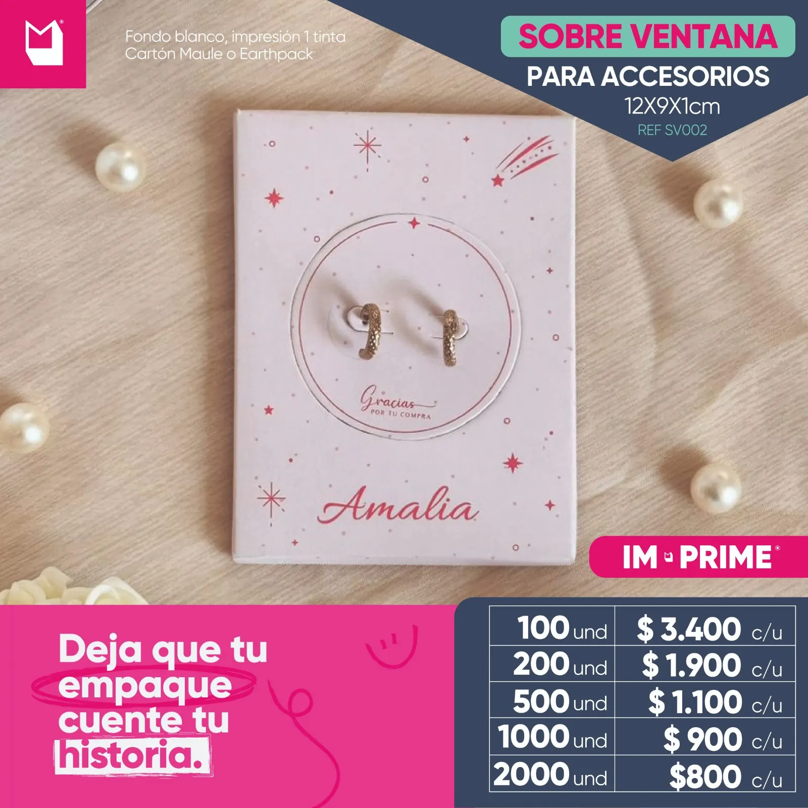 Sobre Ventana Para Accesorios 12x9x1 cm